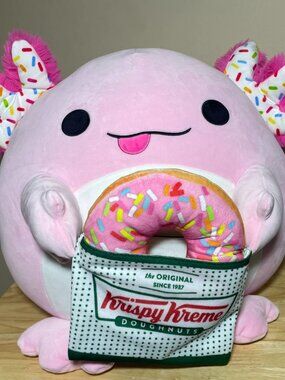 Zuru Snackles Axolotl 16" Jumbo Plush Krispy Kreme Series 2 Donut Toy